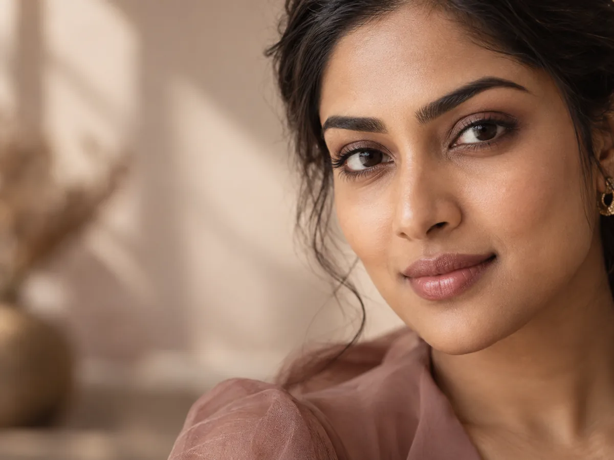 Illustrative portrait with defined eyebrows